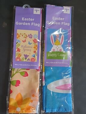 Easter Garden Flag - Happy Easter / Welcome Spring - Assorted Pastel Designs